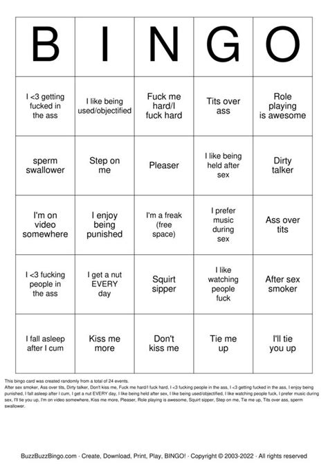Fetish Bingo .